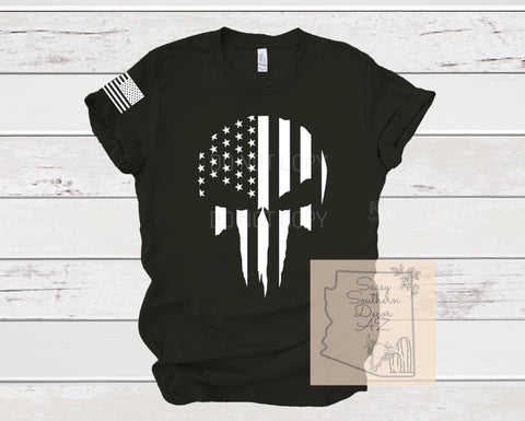 American Flag skull -unisex