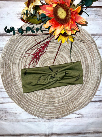 Olive Lightening Bolt